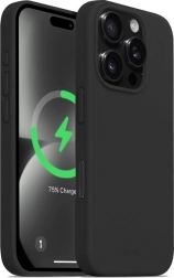 Husă magnetică din silicon Color Cover pentru iPhone 16 Pro, neagră