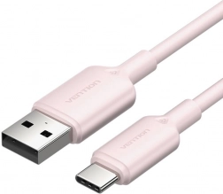 Cablu USB USB-A la USB-C 2.0 3A 2 m roz Vention