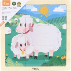 VIGA puzzle din lemn cu oițe – 9 piese