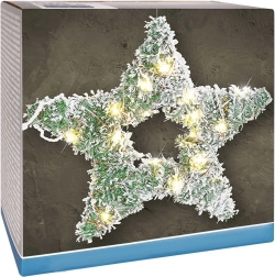 Stea luminoasă cu LED, 58 cm, pin ninsoare artificială