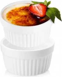 Castrone ceramice pentru cuptor albe 9,5 cm, 170 ml – set 2 buc