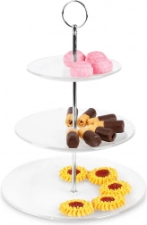 Etajeră din sticlă cu trei nivele 33 cm