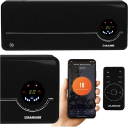 Cortină de aer KAMINER AIRO cu telecomandă și Wi‑Fi, 2000 W