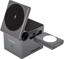 Încărcător inductiv 3în1 15W de la Choetech