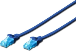 Cablu Patch RJ45-RJ45 cat.5e U/UTP AWG 26/7 PVC 0,25 m albastru