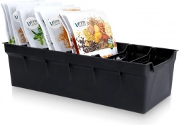 Organizator de condimente de bucătărie negru 30 × 13 × 8 cm