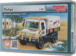 Set de construcție Monti System MS 17 Raliu Mercedes 1:48 în cutie 22x15x6cm