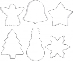 Set de 6 forme decupatoare din oțel inoxidabil pentru prăjituri