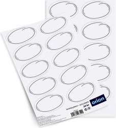 Etichete autoadezive albe pentru borcane, 20 buc