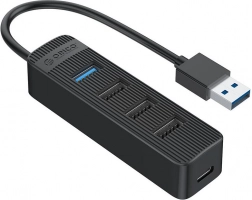 Hub USB Orico 1× USB 3.0 și 3× USB 2.0, negru