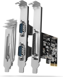 Controller PCIe cu port paralel LPT și 2× serial RS232 AXAGON