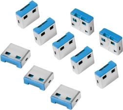 Blocaj porturi USB fără cheie, set 10 buc