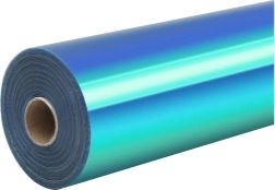 Folie holografică autoadezivă HTVRONT 30,5 cm × 90 cm – Turcoaz