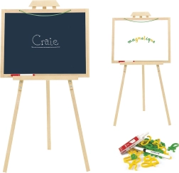 Jeujura suport din lemn cu tablă multifuncțională