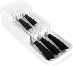 Organizator alb pentru cuțite, pentru sertar, 39 × 14,5 × 7,5 cm VILDE
