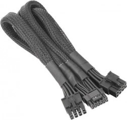 Adaptor cablu de alimentare PCIe Gen5 2x 8 pini la 12+4 pini 12VHPWR, 600 mm