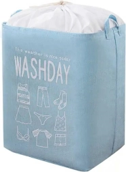 Bq66b coș pentru saci de rufe albastru