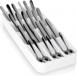Organizator alb pentru tacâmuri, pentru sertar, 39 × 17 cm