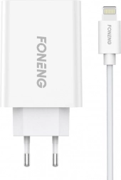 Încărcător rapid Foneng cu un port USB 10,5 W + cablu USB–Lightning