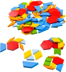 Mozaic colorat din lemn BIGJIGS TOYS