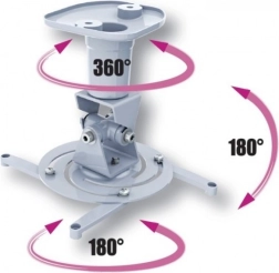 Suport de tavan pentru proiector 22cm alb