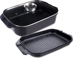 Bol roman din granit cu capac 3în1 GRANDE 41 × 26 × 15 cm, 7 l