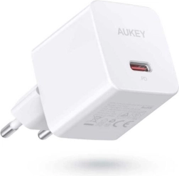 Aukey mini încărcător de rețea USB‑C 20 W cu Power Delivery, alb