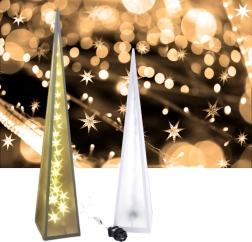 Piramidă LED stele rotative 12*12*45cm