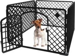 Țarc din plastic pentru animale de companie 90 × 90 × 60 cm