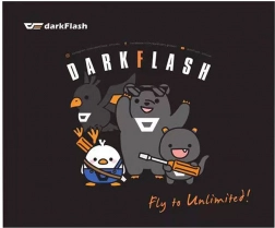 Mouse pad de gaming Darkflash negru 30 × 25 cm