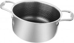 Oală din inox COOKCELL 24 cm, 4,8 l cu suprafață antiaderentă