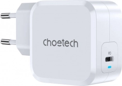 Încărcător USB‑C 45 W cu Power Delivery – Choetech (alb)