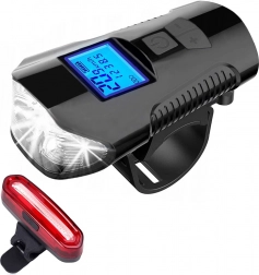 maltrack set lumini pentru bicicletă exonum 3000 4în1 față + spate