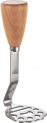 Presă din inox pentru cartofi și legume cu mâner din lemn 5,5 × 14,5 cm