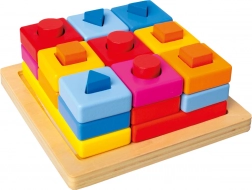 Bino forme de inserție pe placa colorată