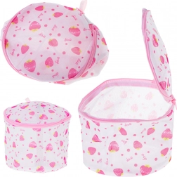 Săculeț de spălat din plasă pentru lenjerie intimă cu model de căpșuni