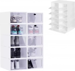 Organizator modular din plastic pentru încălțăminte, set 10 bucăți MODERNHOME