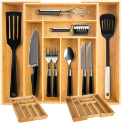 Organizator extensibil din bambus pentru sertar RUHHY