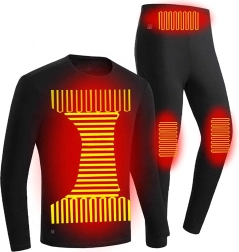 Set lenjerie termică încălzită 4XL (bluză și colanți) cu încălzire USB