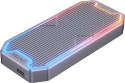 Carcasă pentru disc M.2 SSD cu RGB, USB 3.2 Gen2