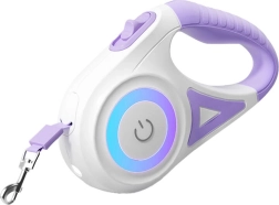 Rojeco lesă automată pentru câini cu LED 5 m – Violet