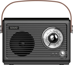 Radio retro portabil cu bluetooth, fm și usb‑c savio rs‑101