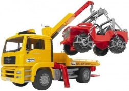 Camion remorcare Bruder MAN și Jeep teren