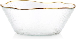 Bol din sticlă cu margine aurie 15 cm, 500 ml
