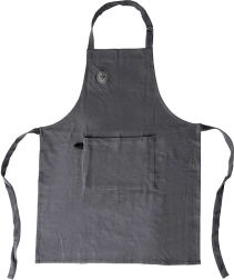 Șorț de bucătărie din bumbac cu legare ajustabilă și buzunar