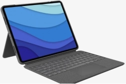 Husă cu tastatură Logitech Combo Touch pentru iPad Pro 12,9'' (generația a 5-a), gri, dispunere US