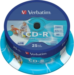 CD-R Verbatim 52x 700MB 25 buc Imprimabil