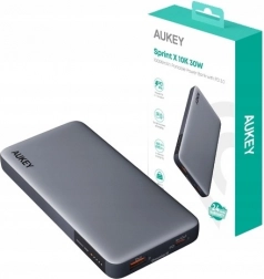 powerbank aukey sprint x 10k 30w, 10000 mah cu pd 3.0 și qc 3.0