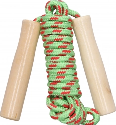 Coardă de sărit cu mâner din lemn 250 cm