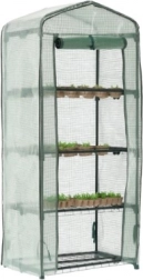 Seră tip folie pentru balcon cu patru rafturi 69 × 49 × 160 cm